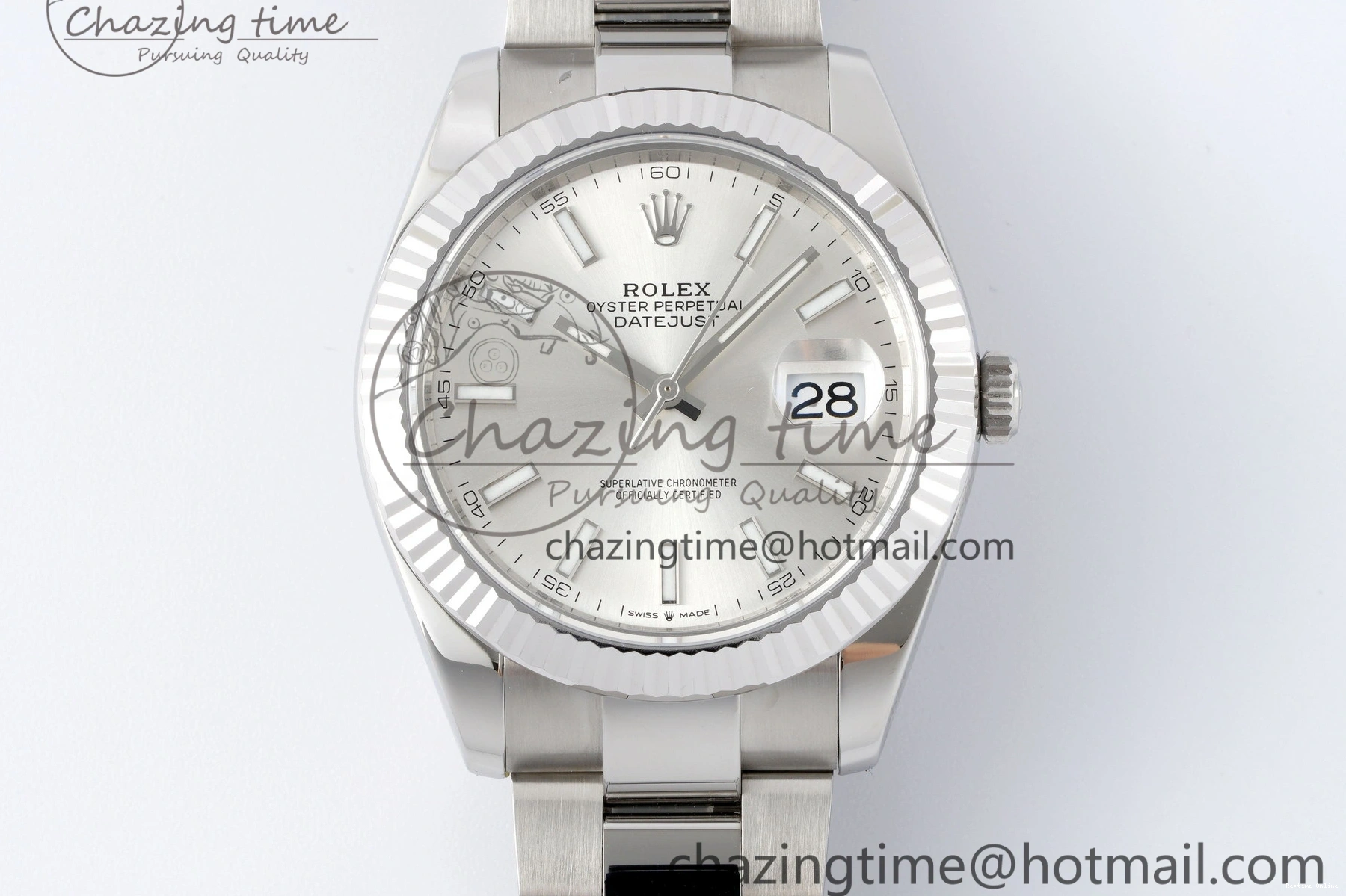 0404 DateJust 41 SS Fluted Bezel KING 1:1 Best Edition 904L Steel Silver Dial on Oyster Bracelet VR Sustainable 2222